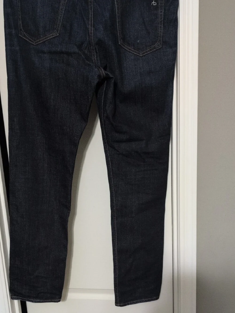 rag & bone Indigo Denim Jeans with Contrast Stitching